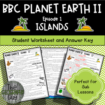 Planet Earth 2 ISLANDS Student Video Worksheet by thegeographyguy