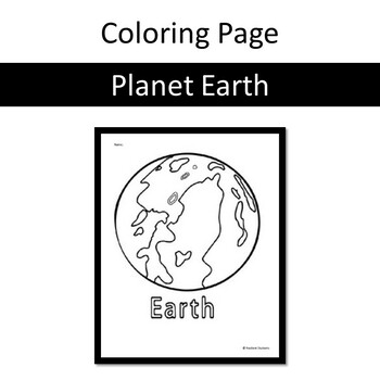 Preview of Planet Earth Coloring Page