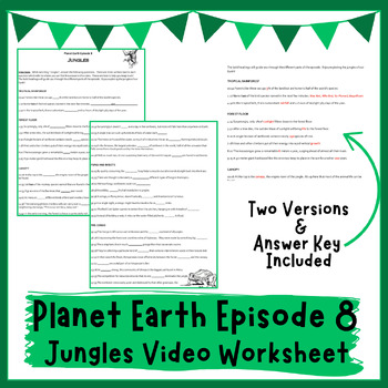 Planet Earth Jungles Worksheets Teaching Resources Tpt