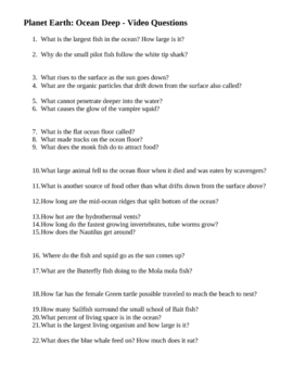 Blue Planet The Open Ocean Worksheet Answers Worksheet List