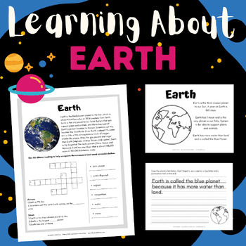 Preview of Planet Earth - Our Solar System Series - Coloring, Facts, and Writing!
