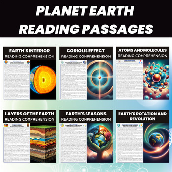 Preview of Planet Earth Science Unit Interior, Layers, Rotation, Revolution, Atoms, Eclipse