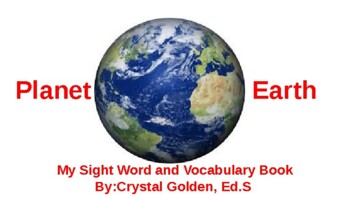 Preview of Planet Earth Sight Word & Vocabulary Adapted Book