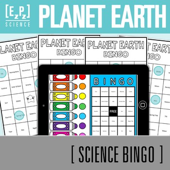 Preview of Planet Earth Vocabulary Review Game | Science BINGO