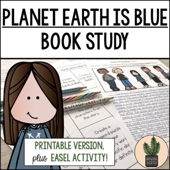 Preview of Planet Earth is Blue Printable Study for Distance Learning