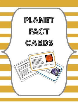 solar system trading cards project