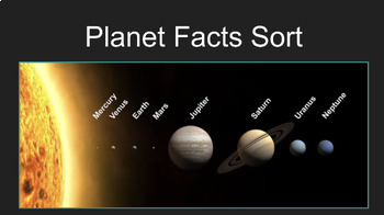 Preview of Planet Facts Sort