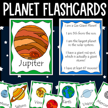 Preview of Planet Flashcards + Challenge cards