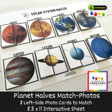 Planet Halves Match-Up Activity, 8 Planets to Match, Solar