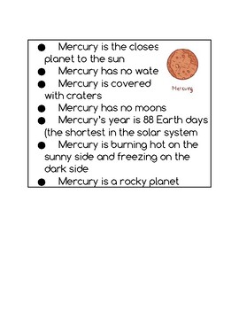 Preview of Planet Info Packets (for solar system project)- Word Doc