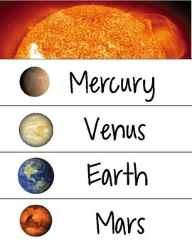 Planet Labels by Kirsten Railey the Science Lady | TpT