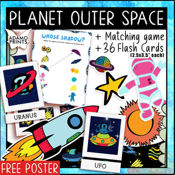 Preview of Planet Outer Space Matching Montessori Preschool Astronomy Educational Prints