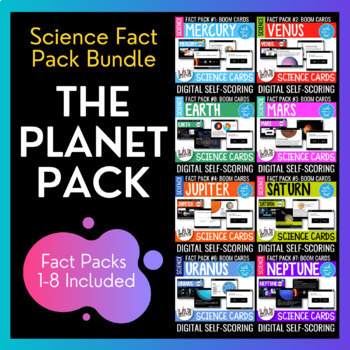 Preview of Science Fact Pack: Planets BUNDLE: BOOM & GOOGLE Task Cards