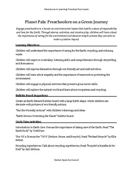 Preview of Planet Pals: Preschoolers on a Green Journey (Preschool/Pre-K)