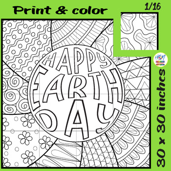 Preview of Planet Pledge: Happy Earth Day Collaborative Coloring Poster