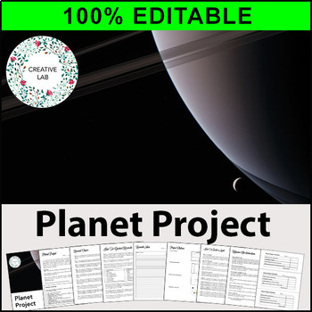 Preview of Planet Research Project - 100% Editable