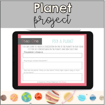 Preview of Planet Research Project - Create Your Own Civilization on a Planet - No Prep