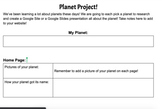 Planet Project - Ready to Post to Google Classroom!