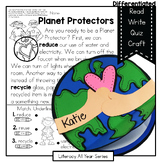 Earth Day - Planet Protectors - Literacy and Craft