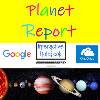 Preview of Planet Report-Solar System Digital Graphic Organizer GooglePPT Distance Learning