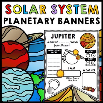Preview of Planet Research Banners - Solar System - Science - Special Education