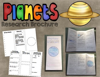 Preview of Planet Research Brochure - Informational Writing and Astronomy!