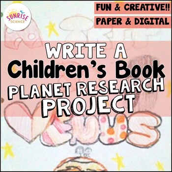 Preview of Planet Research Project Write a Children's Book | Solar System | Middle School