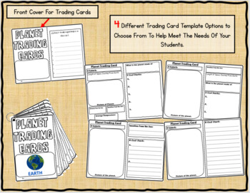 solar system trading cards project