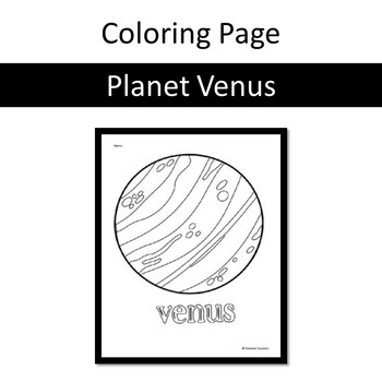 Preview of Planet Venus Coloring Page