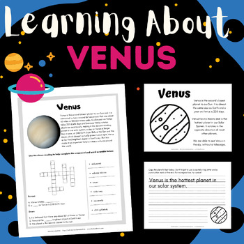 Preview of Planet Venus - Our Solar System Series - Coloring, Facts, and Writing!