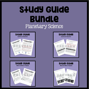Preview of Planetary Science Study Guides Bundle
