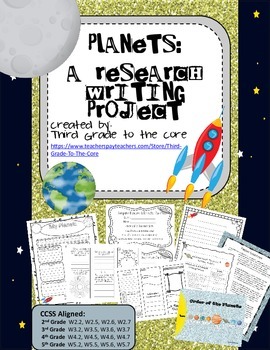Preview of Planets: A Research Writing Project - Common Core Aligned
