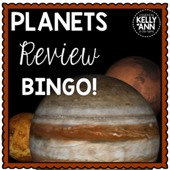 Preview of Solar System: Planets Review Bingo