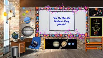 Preview of Planets Virtual Classroom with assignment-Distance Learning