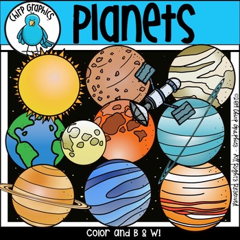 Preview of Planets Clip Art Set - Chirp Graphics