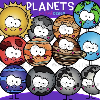 Preview of Planets Clip Art-  {jen hart Clip Art}