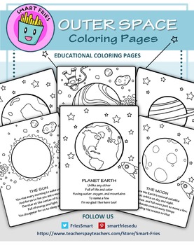 Preview of Outer Space: 34 educational coloring pages