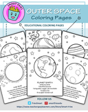 Outer Space: 34 educational coloring pages