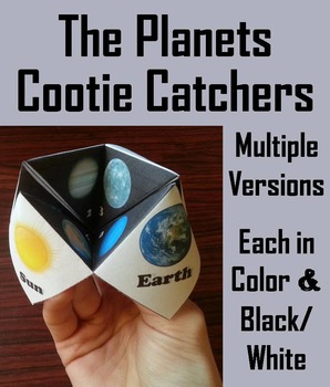 Preview of Solar System and Planets Activity: Cootie Catcher Astronomy Foldable Review Game