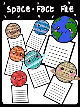 Preview of Planets Fact File Template