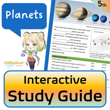 Preview of Planets - Florida Science Interactive Study Guide