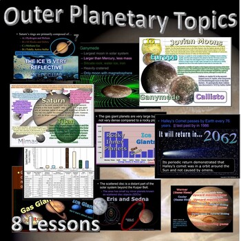 Preview of Outer Planets Lesson, Jupiter, Saturn, Uranus, Neptune Unit