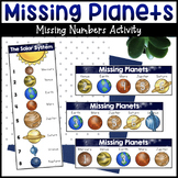 Space Math Center: Planets Missing Numbers Activity & Orde