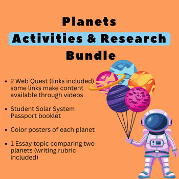 Preview of Planets/Solar System Activities and Research Bundle