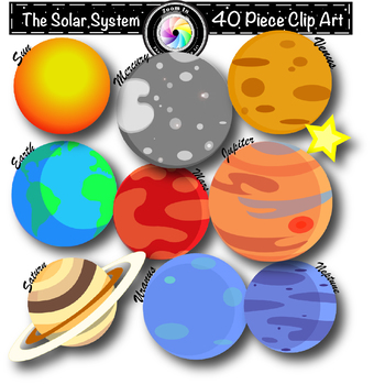 Preview of Planets Solar System Clip Art
