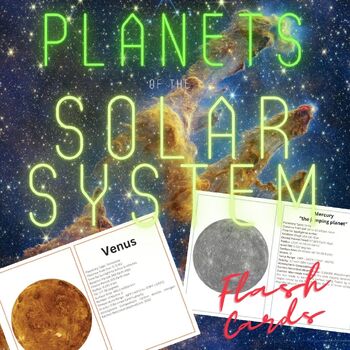 Preview of Planets Solar System Flash Cards Real NASA Images