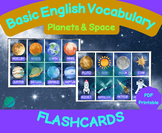 Planets & Space Flashcards - Basic English Vocabulary Supp