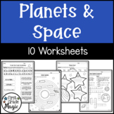 Planets, Space and the Solar System Worksheets