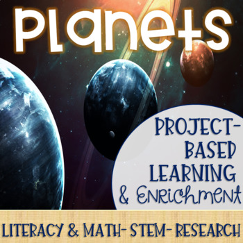 Preview of Planets Themed Makerspace Project Based Learning and Enrichment Task Cards