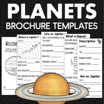 Space Travel Brochure Templates | Solar System Planets Research Activity